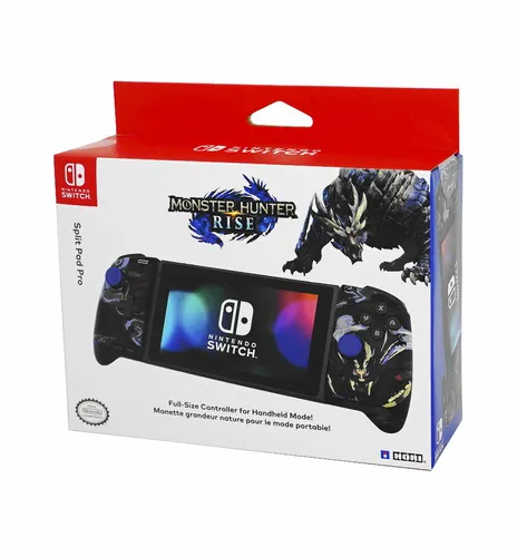 Hori Split Pad Pro Controller - Monster Hunter Rise Edition - Controller für Nintendo Switch, kabellos und ergonomisch gestaltet, ideal für lange Gaming-Sessions mit besonderem Design für Monster Hunter Rise.