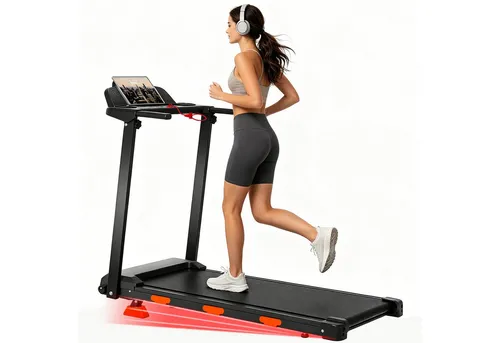 BAYMATE Laufband mit 12 Programmen – Kompaktes Fitnessgerät für Zuhause