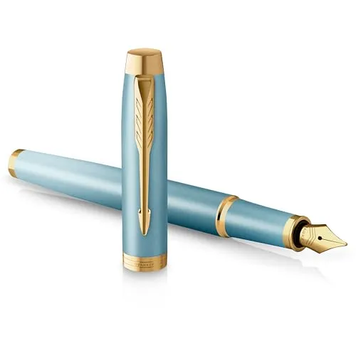 Parker IM Writing Rituals Füllfederhalter – Türkis mit Goldbeschlägen - Eleganter Füllfederhalter mit feiner Feder und wunderschönem türkisen Finish, ideal für stilvolle Schreibmomente. Inklusive Geschenkbox.