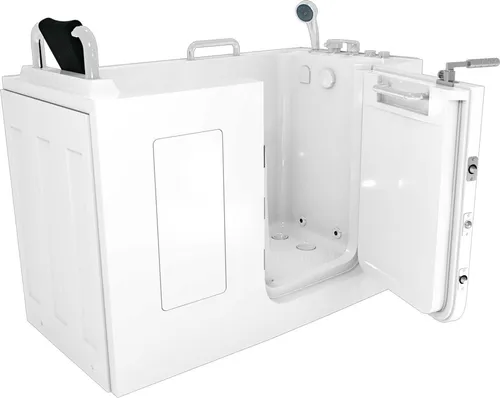 Sitzwanne Whirlpool Badewanne mit Tür S07WP-C-L 140x76cm