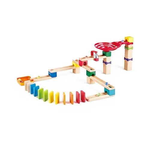 Hape Murmelbahn E1102: Zweispurige Murmelbahn mit Domino