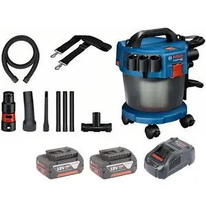 Bosch Professional GAS 18V-10 L Akku-Staubsauger - Nass-/Trockensauger mit 10 l Behältervolumen und Rotational Airflow Technology für ununterbrochene Saugkraft. Ideal für vielseitige Anwendungen in feuchten und trockenen Umgebungen.