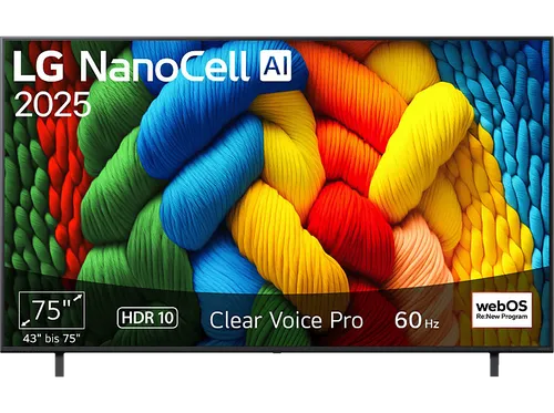 LG 75NANO80A6B 75 Zoll 4K NanoCell AI TV
