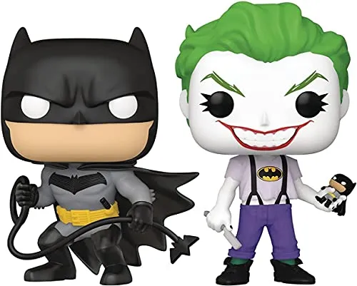 DC Comics 56117 Pop DC Heroes White Knight: Batman & Joker PVC-Figur - Chibi Figuren, hochwertige Verarbeitung mit langlebigem PVC für Sammler und Fans von Batman und Joker