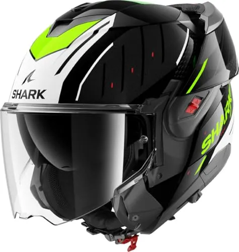 Shark OXO Rydger Motorradhelm Schwarz Weiß Gelb Gr. M 57/58 von Shark