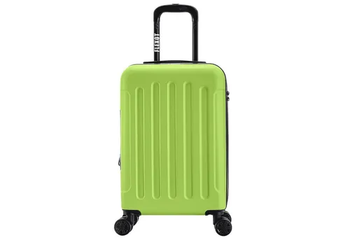 Flexot Hartschalen-Trolley F-3045 (Gr. M) – Erweiterbarer Handgepäck Koffer in Apfelgrün - Koffer mit robuster ABS-Hartschale, 4 leichtgängigen 360° Rollen und Zahlenschloss, ideal für sicheres Reisen und optimalen Stauraum (40-48 l)