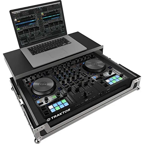 PEP FC-S4 MK3 - Flightcase mit Laptopablage passend für Native Instruments Traktor Kontrol S4 MK3 DJ Controller