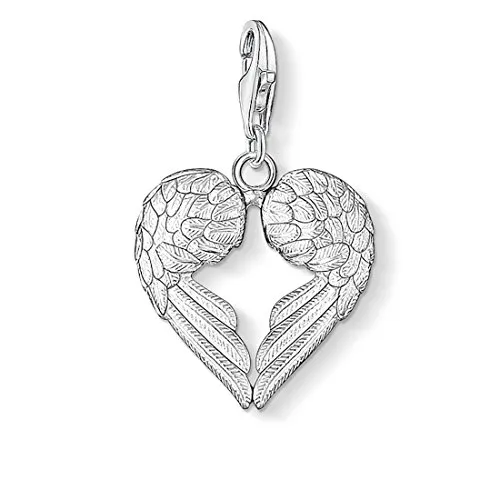 Thomas Sabo Damen Charm-Anhänger Herz Flügel - Clasp Charms für Damen, aus 925 Sterling Silber, elegantes Design für individuelle Schmuckkombinationen und perfekt als Geschenk für besondere Anlässe.