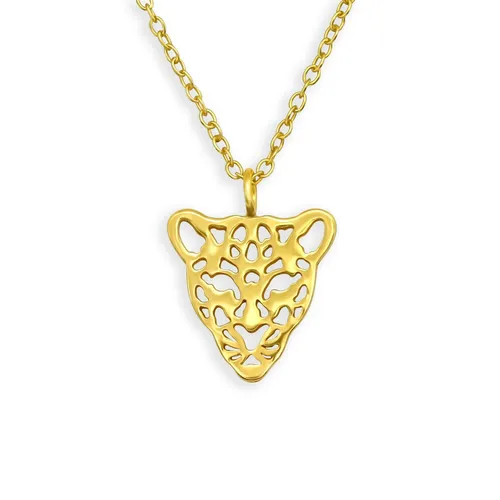 Leopard Gold Halskette aus 925 Silber für Mädchen und Damen - Halskette aus 925 Sterlingsilber mit einem einzigartigen Leopardenmotiv, ideal für tierliebende Frauen und Mädchen. Stilvolles Accessoire für jeden Anlass!