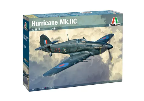 Italeri 2828 1:48 Hurricane Mk.II C - Detaillierter Plastikmodellbausatz für Luftfahrt-Enthusiasten, inklusive bebilderter Aufbauanleitung