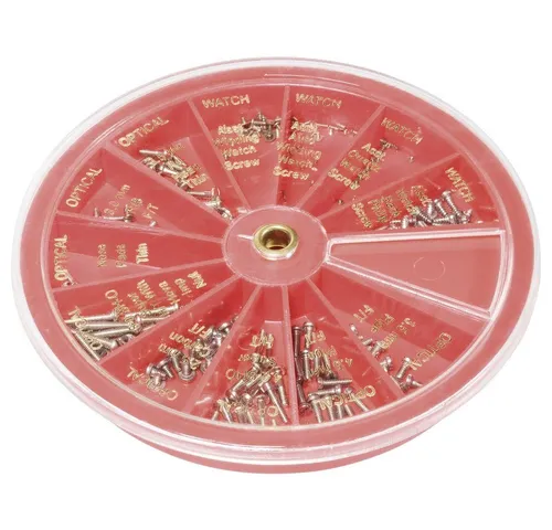 TOOLCRAFT 7040497 Uhren-Schraubenset 240-teilig - Schraubendreher Set mit 240 Teilen, ideal für Uhrenreparaturen. Inklusive praktischer Kunststoffdose mit Fachteilern für einfache Organisation.