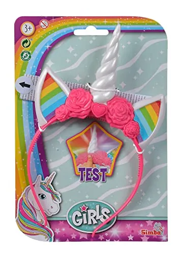 Simba 105562480 - Steffi Love Girls Einhorn Haarreifen mit Licht, Horn mit Farbwechsel-Lichteffeckt, 24cm, ab 3 Jahren