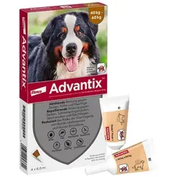 Advantix Spot-on Hund 40-60 kg Lösung - Arzneimittel zur effektiven Parasitenbekämpfung, schützt vor Zecken und Mückenstichen, wasserbeständig und für Welpen ab 7 Wochen geeignet.