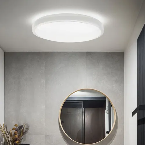 Deckenlampe Wohnzimmerleuchte Deckenleuchte weiß LED Badezimmerlampe rund 3000K