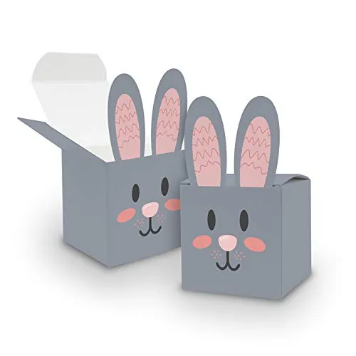 itenga Frohe Ostern Deko Geschenkverpackung Tischkarten Osterhase Hasenbande Geldgeschenk Geschenkkarten (Osterhase Geschenkwürfel (6 Stück))