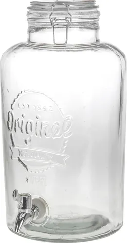 Excellent Ausgezeichnete Kanne mit Hahn, 20 x 18 x 37 cm - Krüge aus hochfestem Glas, ideal zum stilvollen Servieren von kalten Getränken mit praktischer Silikondichtung für Auslaufschutz.