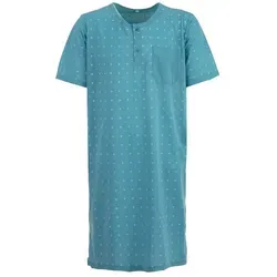 Lucky Nachthemd Nachthemd Kurzarm - Sonne Brusttasche (HT) grün L