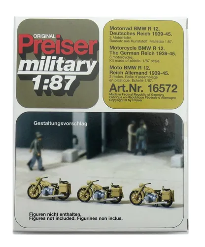 Preiser 16572 Motorrad BMW R 12. Deutsches Reich Spur H0 1:87