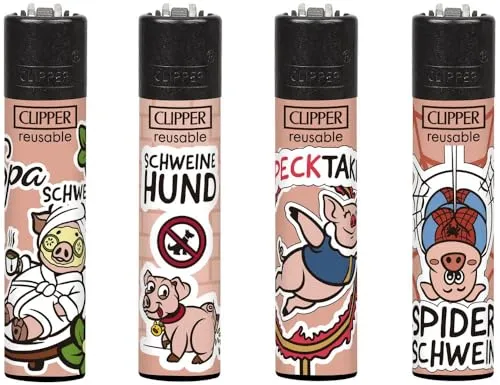 Sunmondo Clipper Feuerzeug Quartalsedition Q3/Q4 2025 – Motiv Schweinerei