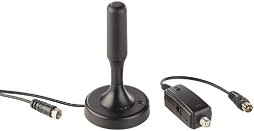 auvisio DAB Zimmerantenne: Aktive DVB-T/T2-Zimmerantenne, +30 dB, LTE-Filter, 13 cm, schwarz (DVBT Antenne, Radioantenne, Stereoanlage)