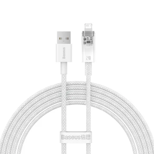 Baseus Explorer Serie Lightning USB-Kabel 2,4A 2m Weiß