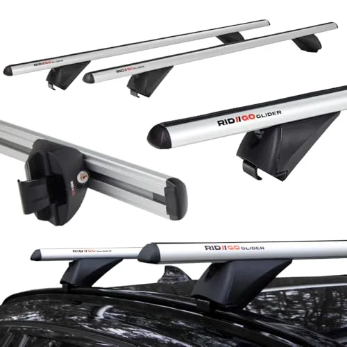 RIDIGO Glider Aluminium Dachträger für Kia Sportage 3 III SL (2010-2015) geschlossene Dachreling Silber