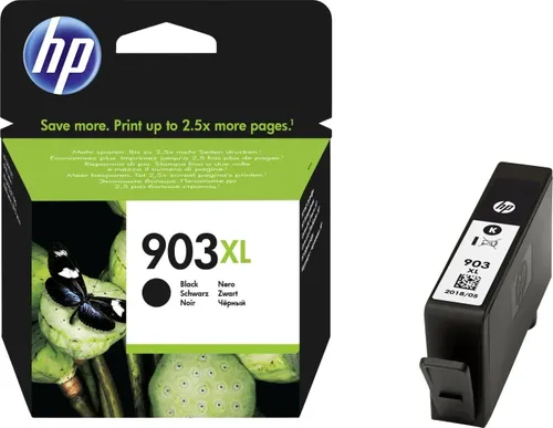 HP 903XL Hohe Ergiebigkeit Schwarz Tintenpatrone - Originale HP Tintenpatrone für Officejet-Drucker mit hoher Ergiebigkeit. Ideal für langlebige Ausdrucke. Kapazität: Bis zu 750 Seiten. Verlässliche Qualität für professionelle Ergebnisse.