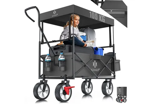 KESSER Bollerwagen faltbar mit Dach
