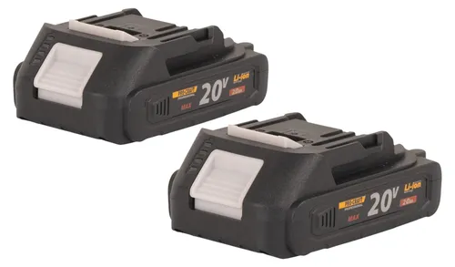 Procraft 2x 20/2A Akku 20 V 2 Ah Li-ion - Zwei leistungsstarke 20 V Akkus mit 2000 mAh für längere Laufzeiten und zuverlässige Energieversorgung. Ideal für vielseitige Anwendungen und den professionellen Einsatz.