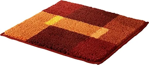 Erwin Müller WC-Vorlage ohne Ausschnitt Zagori, rutschhemmend Terra Größe 50x50 cm - herrlich weich und flauschig, für Fußbodenheizung geeignet (weitere Farben)