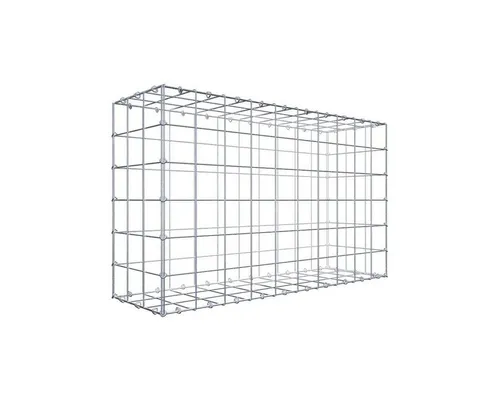 Gabiona Gabionenzaun Gabione 100 cm x 60 cm x 30 cm (L x H x T), Maschenweite 10 cm x 10, (Gabione 100 cm x 60 cm x 30 cm (L x H x T), Maschenweite 10 cm x 10 cm, C-Ring, 4 mm)