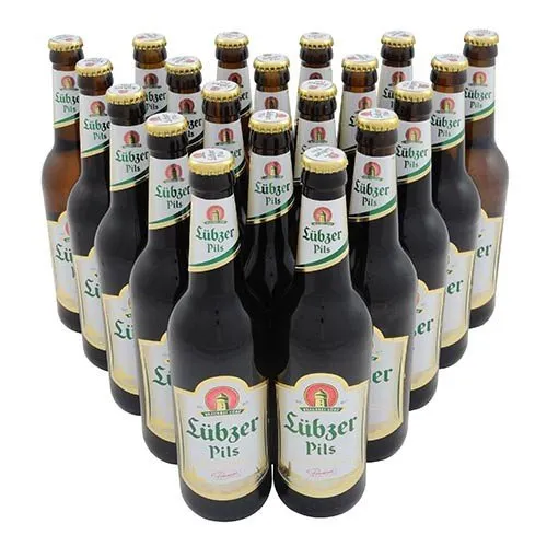 Lübzer Pils (20 Flaschen à 0,5 l / 4,9 % vol.) inc. 1.60€ MEHRWEG Pfand