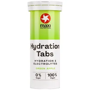 MaxiNutrition Elektrolyte Hydration Tabs, 10 Brausetabletten, zuckerfrei, mit Apfelgeschmack, je Portion 1,64 g