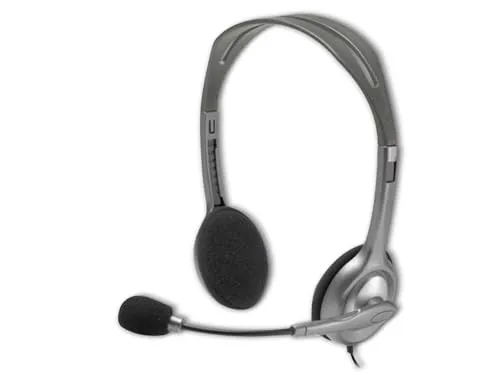 Logitech H110 Kopfhörer mit Mikrofon, Stereo-Headset, Verstellbares Mikrofon mit Rauschunterdrückung, Verstellbarer Kopfbügel, Audio/Mikrofon Dualanschluss mit zwei 3,5mm Klinken - Schwarz