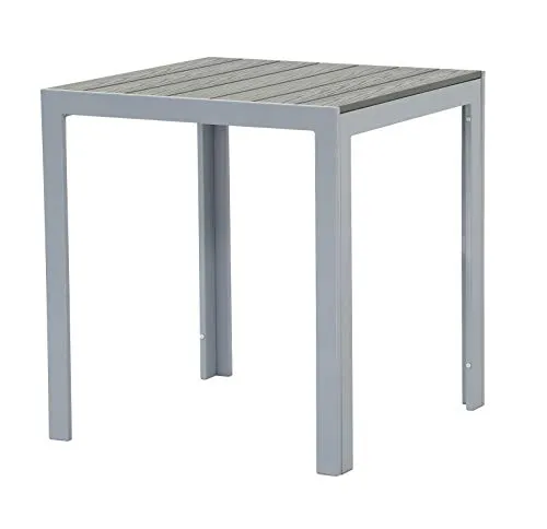Gardissimo FIRE SOUL Nonwood Alu-Gartentisch 70x70cm in silber von Gardissimo