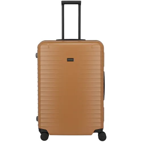 TITAN Overseas Trolley L 4-Rollen Canyon bronze 3000144-87 - Robuster Trolley für Langstreckenreisen, 100 Liter Volumen, kratzresistente Polycarbonatschale und innovative Rahmenkonstruktion für maximale Stabilität und Sicherheit.