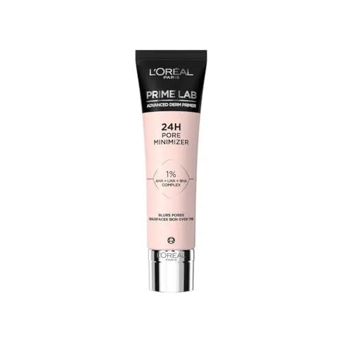L'Oréal Paris Pore Minimizer Primer 30 ml - Make-Up Basis für einen ebenmäßigen Teint, der die Poren optisch minimiert und das Make-up bis zu 24h haltbar macht.