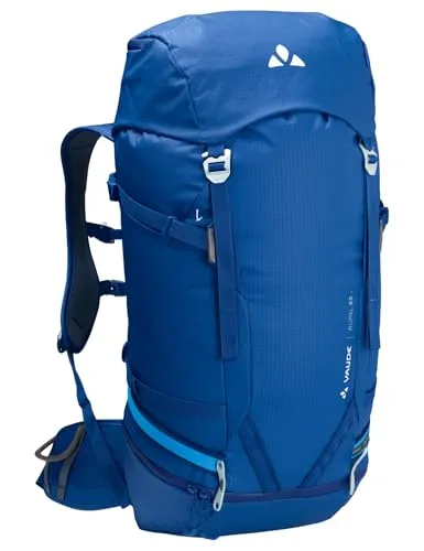 VAUDE Rupal 45+ Trekkingrucksack - Geräumiger Trekkingrucksack mit zentralisierbaren Schultergurten für optimale Bewegungsfreiheit und schneeabweisendem Rücken, perfekt für abenteuerliche Wanderungen.