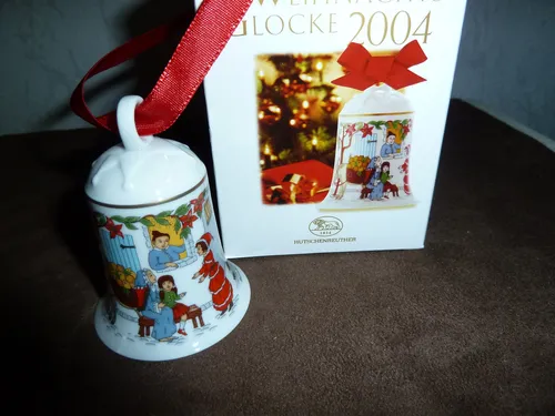 Hutschenreuther Weihnachten PORZELLANGLOCKE 2004, in OVP Weihnachtsglocke