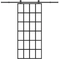 vidaXL Schiebetür 90x205 cm aus ESG-Glas und Aluminium - Moderne Schiebetür für platzsparende Lösungen, aus robustem ESG-Glas und langlebigem Aluminium – ideal für stilvolle Inneneinrichtungen.