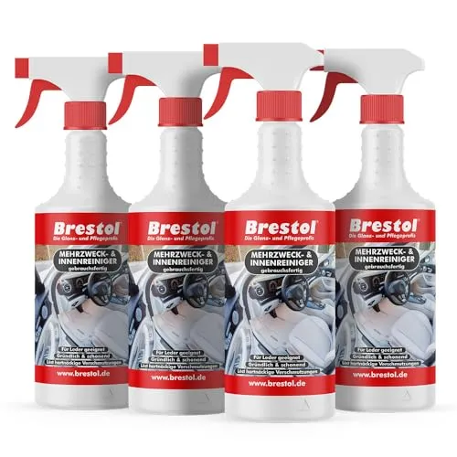 Brestol® Neutralreiniger gebrauchsfertig 4X 750 ml - Vielseitige Reinigung für alle Oberflächen - Effektiv und sparsam – Ideal für die Autopflege - Cockpitreiniger, Mehrzweckreiniger