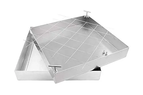 Schachtabdeckung Aluminium SAP-80x60/5A Schachtdeckel auspflasterbar 800x600 befliesbar bepflanzbar befüllbar wasserdicht Höhe 50mm