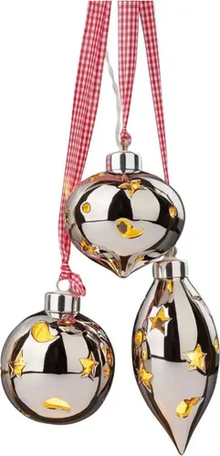 Hellum LED-Keramik Kugeln silber 521740 Festbeleuchtung LED-Keramik