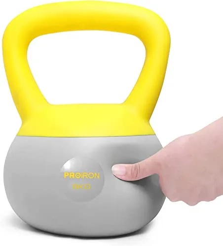 PROIRON Soft Kettlebell, Kugelhantel | 8kg | bodenfreundlich und bequem, Ideal für Anfänger Kettlebell Training zu Hause gemacht