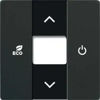 Zentralscheibe Raumtemperaturregler, Rahmen schwarz (matt), Retail