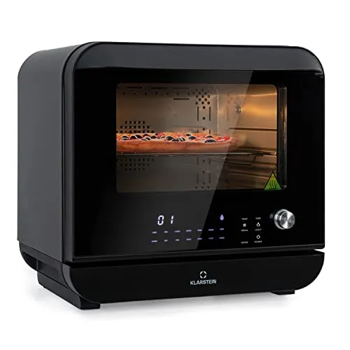 Klarstein 18 L Heißluftfritteuse - Heißluftfritteuse mit Dampf- und Trocknungsfunktion, 2450W Leistung und 10 Programmen für gesunde, knusprige Speisen ohne Fett – ideal für schnelle und einfache Zubereitung.