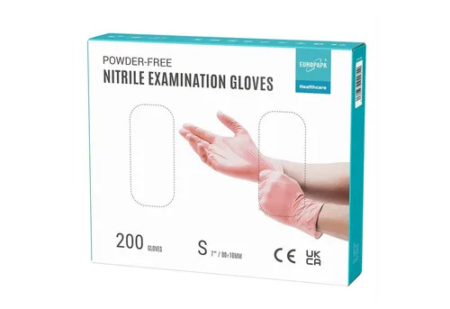 EUROPAPA 200x Nitrilhandschuhe - Puderfrei, latexfrei und hautfreundlich, ideal für empfindliche Haut und vielseitige Anwendungen