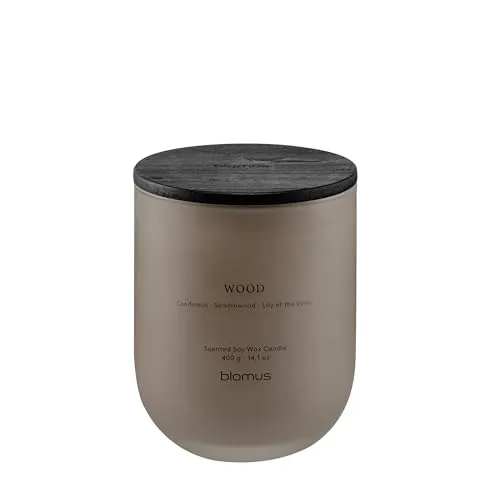 blomus Duftkerze TUOKSU - Größe L | Aromakerze mit natürlichem Wachs - Duftkerze im Glas mit frischen Zitrusnoten und maritimen Akzenten. Hergestellt aus Sojawachs für ein gleichmäßiges Dufterlebnis und angenehme Atmosphäre.