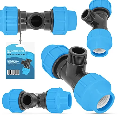 PE-Rohr T-Stück PN16 (40 mm x 1 1/4