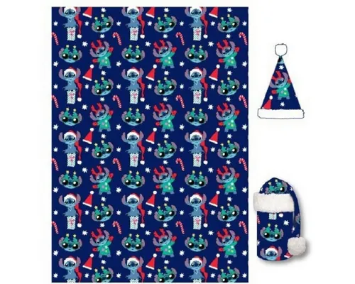 Wohndecke Kuscheldecken-Set 100x140 cm – Flauschige Decke & warme Mütze, Lilo & Stitch